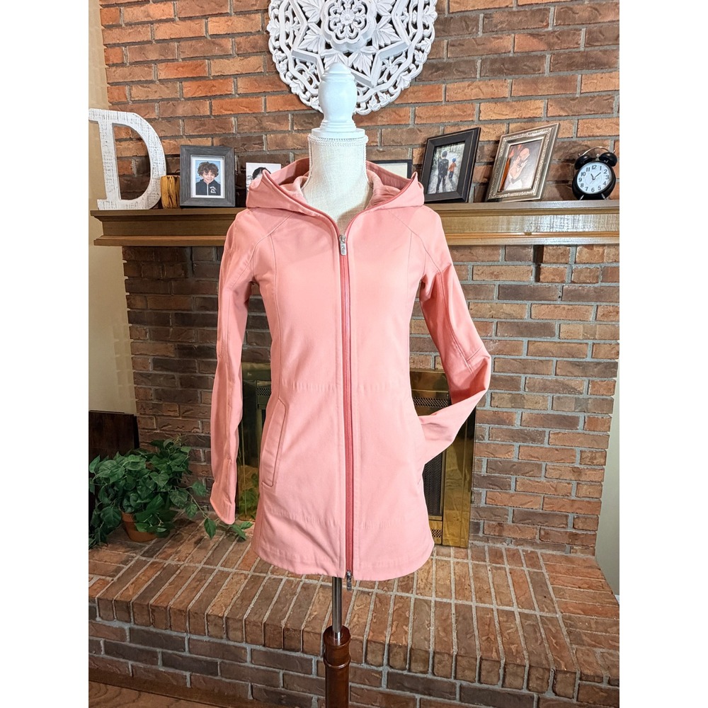 Lululemon Repelshell Jacket Women Pink Hooded Fleece Lined LW4BOQS Size 0